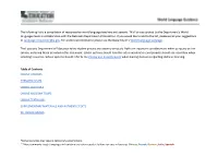 World Language Guidance