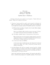 Answer Key to Midterm