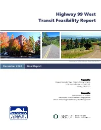 Highway 99 West Transit Feasibility Report