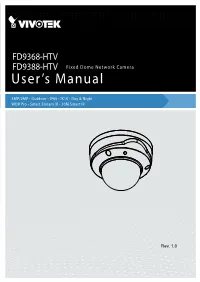 User Manual: Vivotek FD9368-HTV