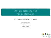 An Introduction to Perl for Bioinformatics