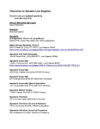 Churches in Greater Los Angeles