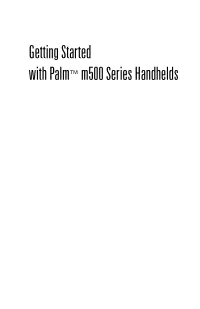 Getting Started with Palm M500 Series Handhelds