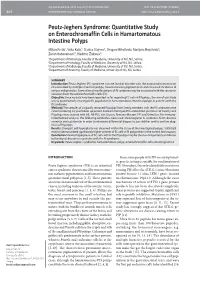 Peutz-Jeghers Syndrome: Quantitative Study on Enterochromaffin Cells In