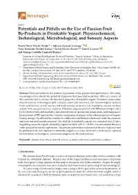 Potentials and Pitfalls on the Use of Passion Fruit By-Products in Drinkable Yogurt: Physicochemical, Technological, Microbiological, and Sensory Aspects