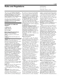 Rules and Regulations Federal Register Vol