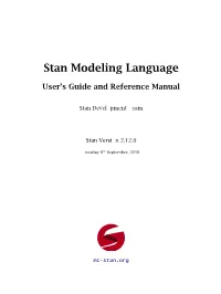 Stan Modeling Language