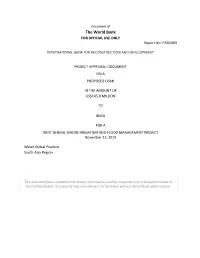 The World Bank for OFFICIAL USE ONLY Report No: PAD2409