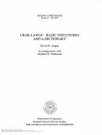 Urak Lawoi: Basic Structures and Dictionary