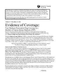 Express Scripts Medicare (PDP) Evidence of Coverage Booklet