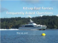 Fast Ferries Faqs