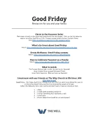 Good Friday Resources for You and Your Family