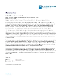 Guidelines for the Validation of Chemical Methods for the FDA FVM Program, 3Rd Ed