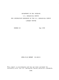 This Report Is Preliminary and Has Not Been Reviewed for Conformity with the U.S