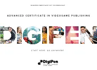 Advanced Certificate in Videogame Publishing