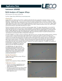 Bulk Analysis of Copper Alloys Application Note