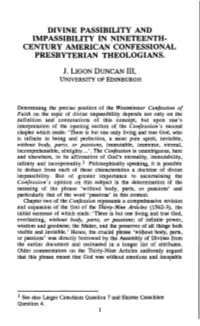 Divine Passibility and Impassibility in Nineteenth-Century American