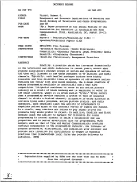Management and Economic Implications of Bundling and Block Booking of Television and Cable Programming