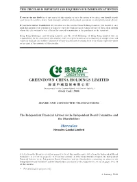 Share and Connected Transactions