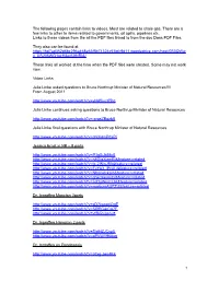 The Following Pages Contain Links to Videos