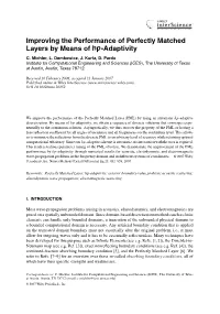 Improving the Performance of Perfectly Matched Layers by Means of Hp-Adaptivity C