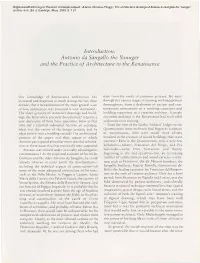 Introduction. Antonio Da Sangallo the Younger and the Practice of Architecture in the Renaissance