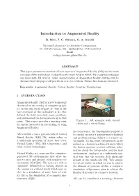 Introduction to Augmented Reality