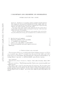 Arxiv:2004.08808V2 [Math.AG]