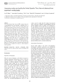 Assessing Cardiac Preload by the Initial Systolic Time Interval Obtained from Impedance Cardiography