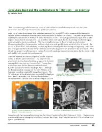 Baird and His Contributions to Television — an Overview by Malcolm Baird