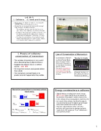 Energy Considerations in Collisions How It Works