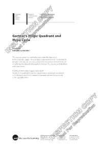 Gartner's Magic Quadrant and Hype Cycle
