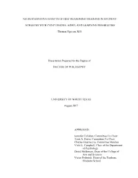 Neurocognitive Effects of Gist Reasoning Training in Student