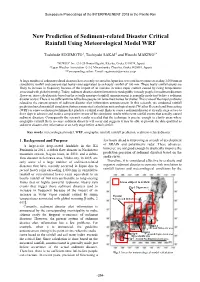 New Prediction of Sediment-Related Disaster Critical Rainfall Using Meteorological Model WRF