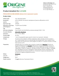 PHF22 (INTS12) (NM 020395) Human Over-Expression Lysate Product Data