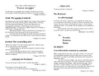Power Struggle Notes