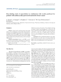 Dose-Finding Study of Capecitabine in Combination with Weekly Paclitaxel