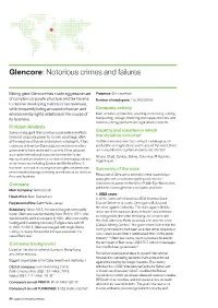Glencore: Notorious Crimes and Failures
