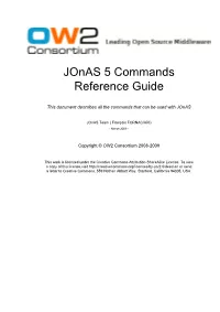 Jonas 5 Commands Reference Guide