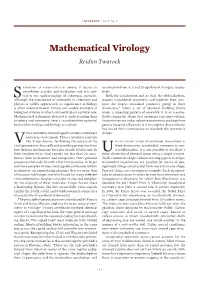 Mathematical Virology Reidun Twarock
