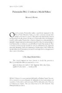 Parmenides B6.1–2 Without a Modal Fallacy