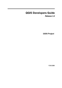 QGIS Developers Guide Release 3.4