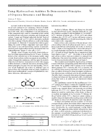 Using Hydrocarbon Acidities to Demonstrate Principles of Organic