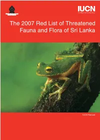 2007 Red List of Threatened Fauna and Flora of Sri Lanka