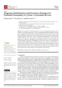 Diagnosis, Rehabilitation and Preventive Strategies for Pudendal Neuropathy in Cyclists, a Systematic Review