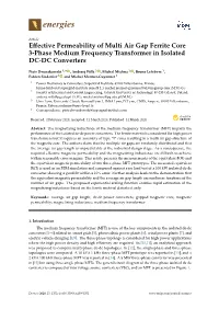 Effective Permeability of Multi Air Gap Ferrite Core 3-Phase