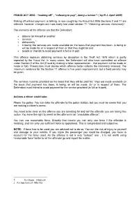 FRAUD ACT 2006 - “Making Off” , “ Refusing to Pay” , Doing a Runner”: ( by R.J