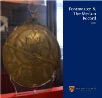 Postmaster & the Merton Record 2017