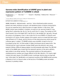 SNARE[I] Gene in Plant and Expression Pattern Of
