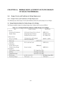 Chapter 16 Bridge Replacement Outline Design of Selected Bridges